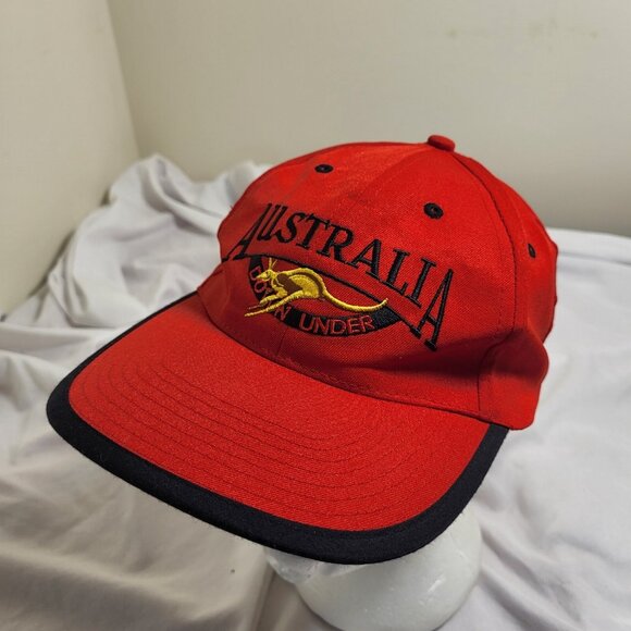 Australia Down Under Hat Strapback Baseball Vintage 90s Cap Retro Dad Trucker - Picture 1 of 10